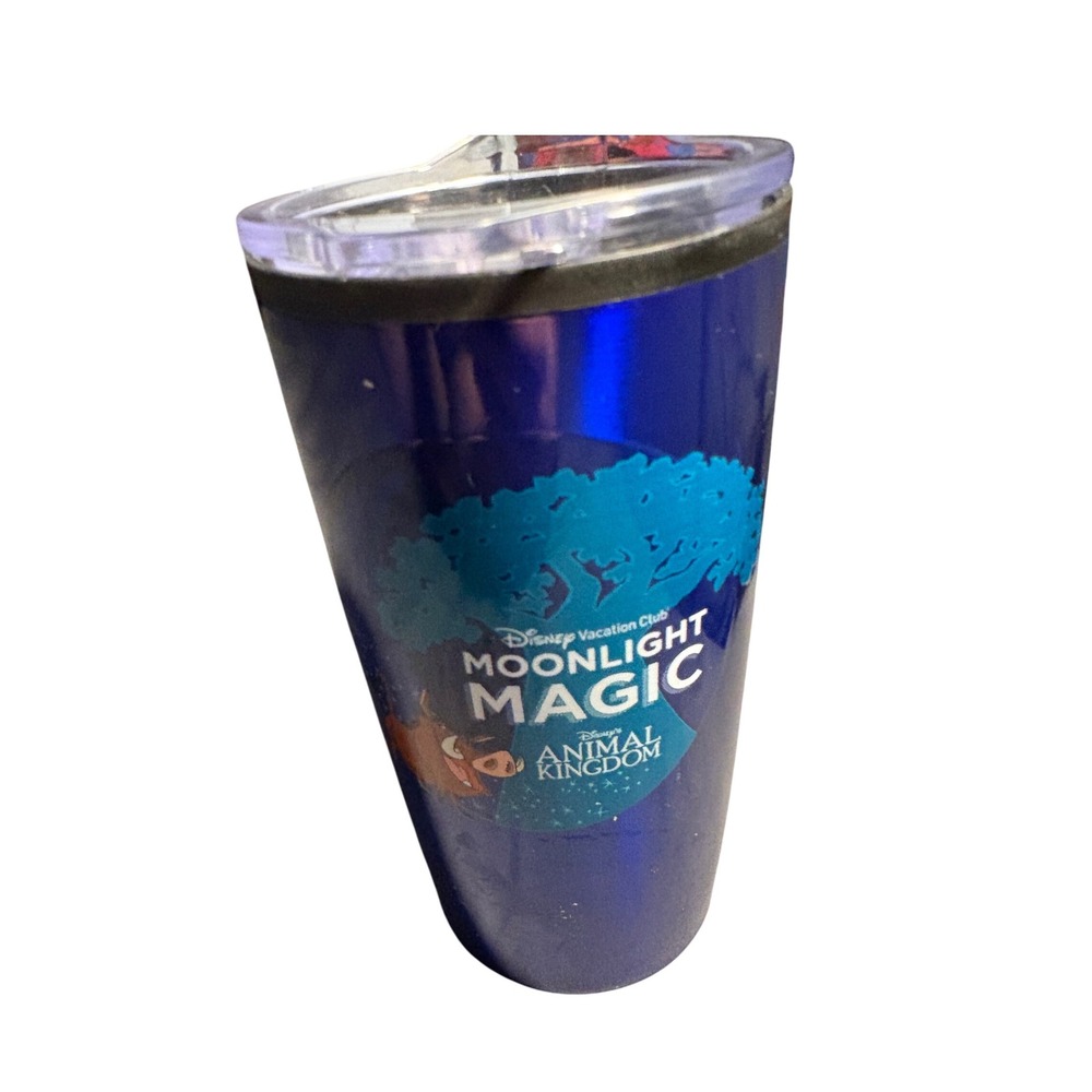 Disney Vacation Club Moonlight Magic Animal Kingdom Tumbler Cup Blue